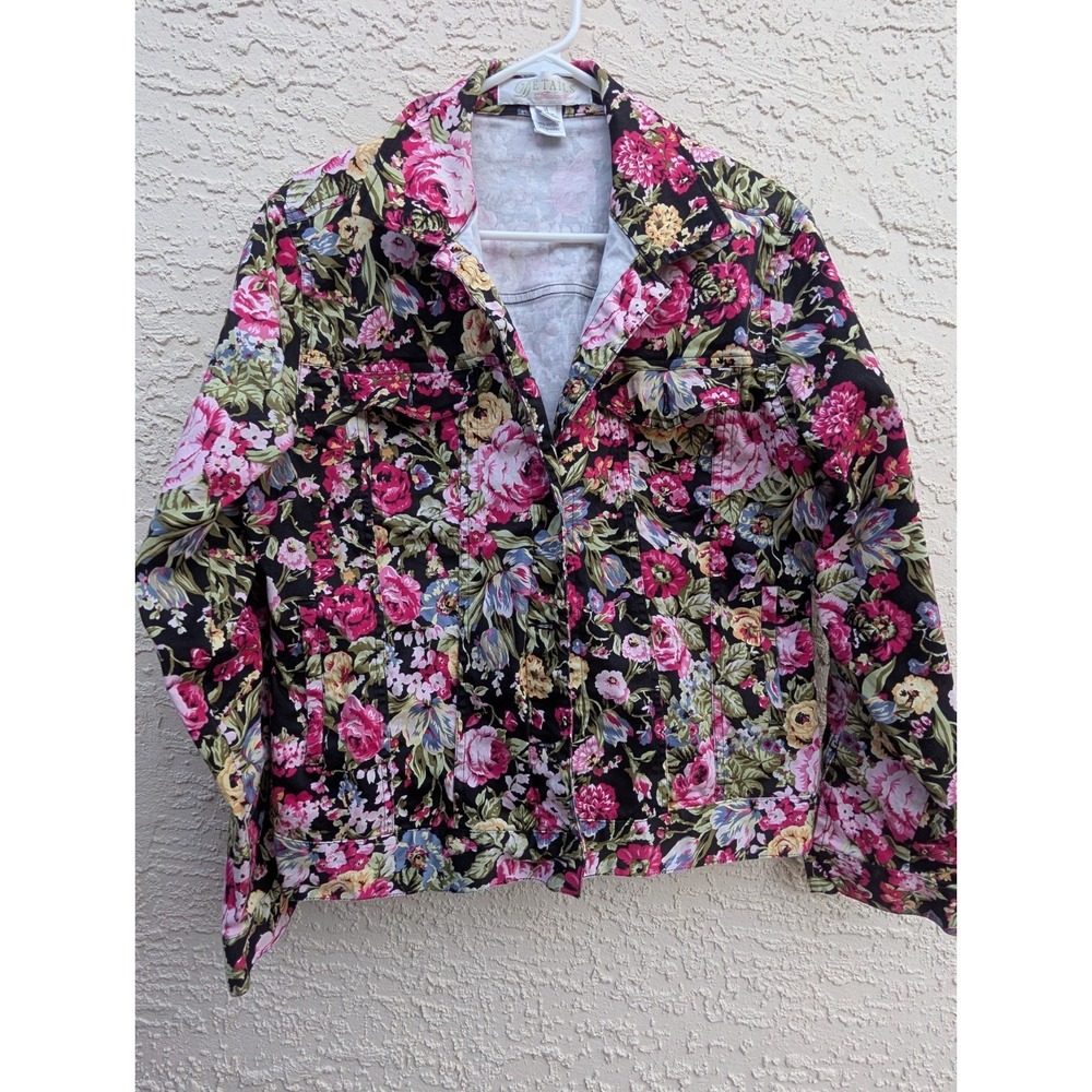 Vintage Details by Bushwacker Jacket Size 14 Lightweight Floral Jacket‎